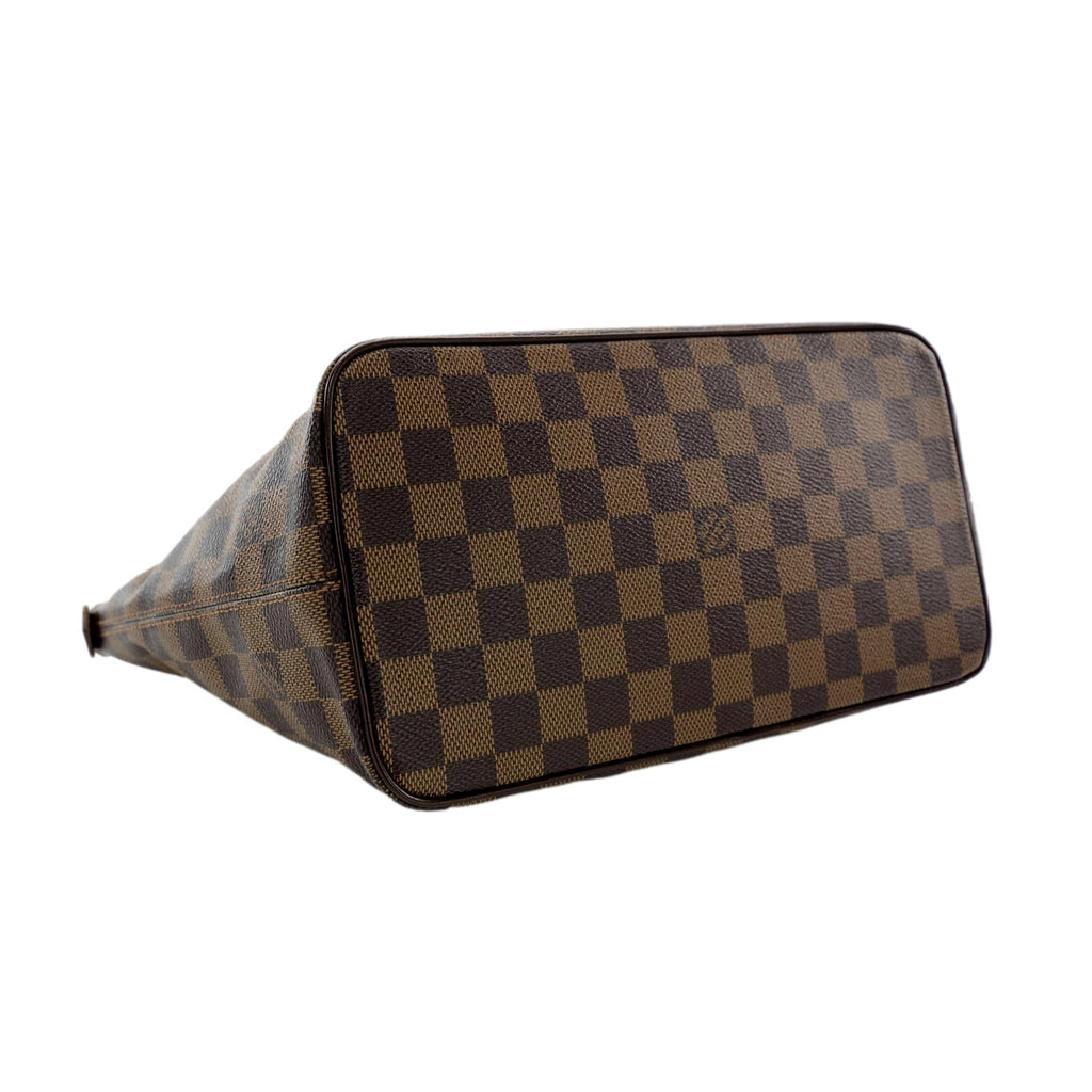 LOUIS VUITTON Saleya PM Damier Ebene Tote Shoulder Bag Brown