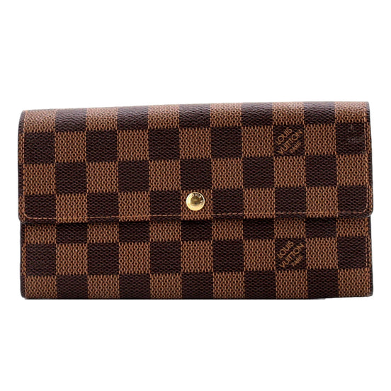 Louis Vuitton Sarah Wallet Damier Ebene sold at Queen Bee of Beverly Hills
