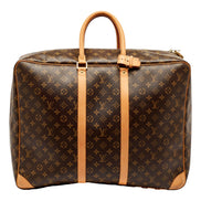 Louis Vuitton Sirius 55 Suitcase Classic Monogram Canvas Leather Travel Bag available at Queen Bee of Beverly Hills
