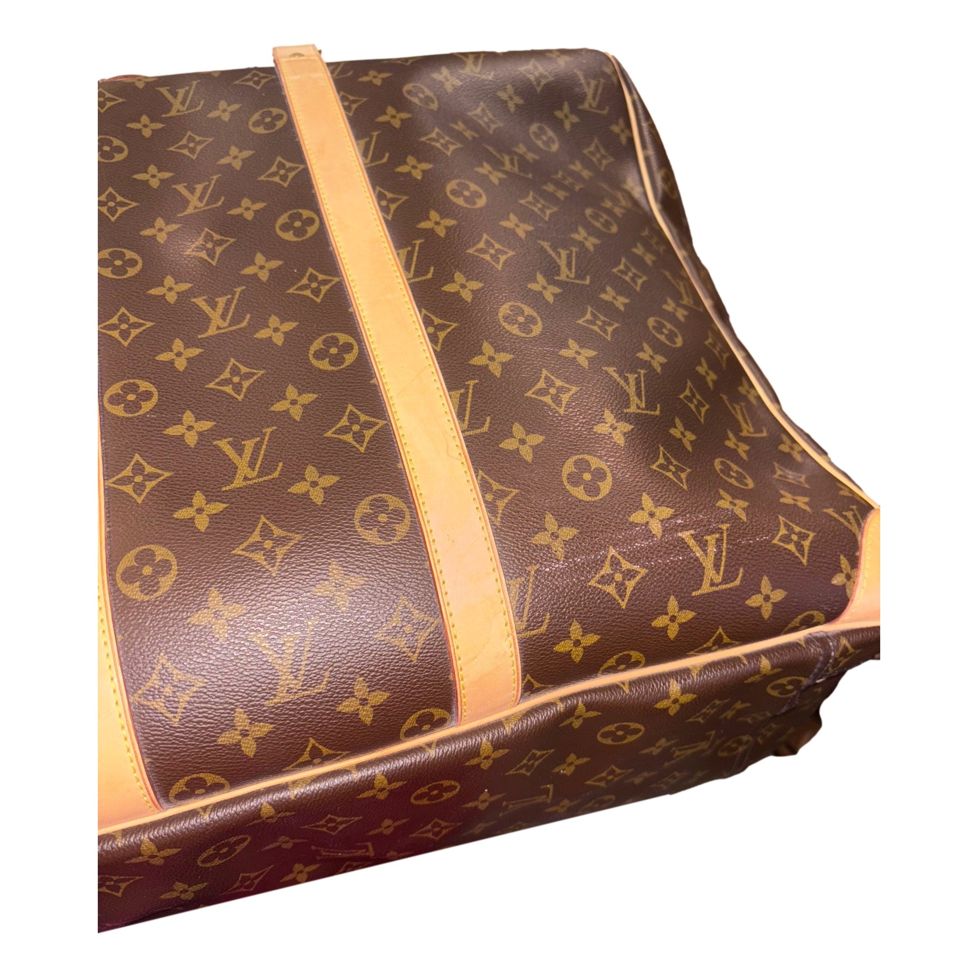 Louis Vuitton Sirius 55 Suitcase Classic Monogram Canvas Leather Travel Bag