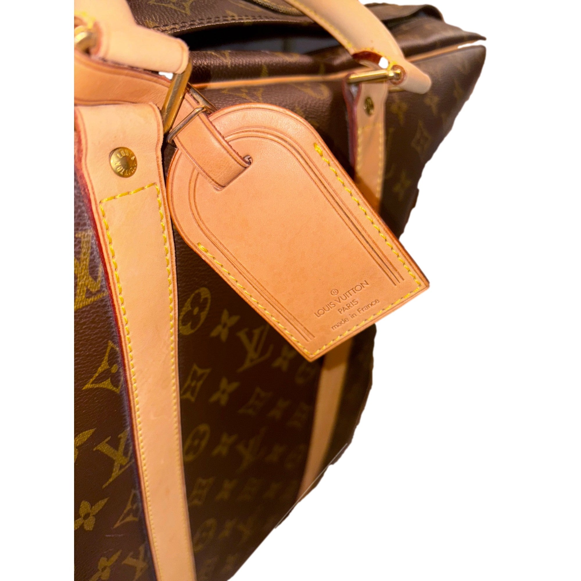 Louis Vuitton Sirius 55 Suitcase Classic Monogram Canvas Leather Travel Bag