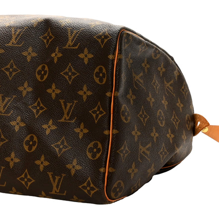 Louis Vuitton Speedy 35 Classic Monogram Canvas Leather Trim