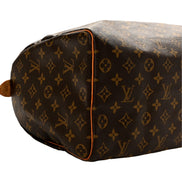 Louis Vuitton Speedy 35 Classic Monogram Canvas Leather Trim
