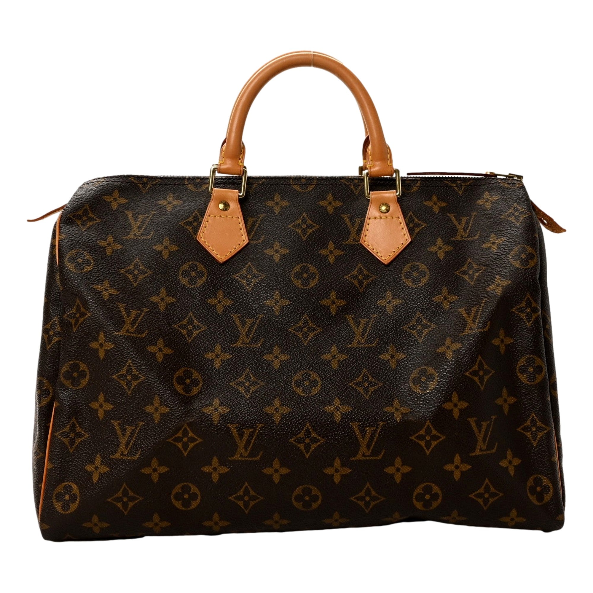 Louis Vuitton Speedy 35 Classic Monogram Canvas Leather Trim