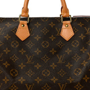 Louis Vuitton Speedy 35 Classic Monogram Canvas Leather Trim