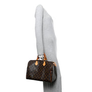 Louis Vuitton Speedy 35 Classic Monogram Canvas Leather Trim