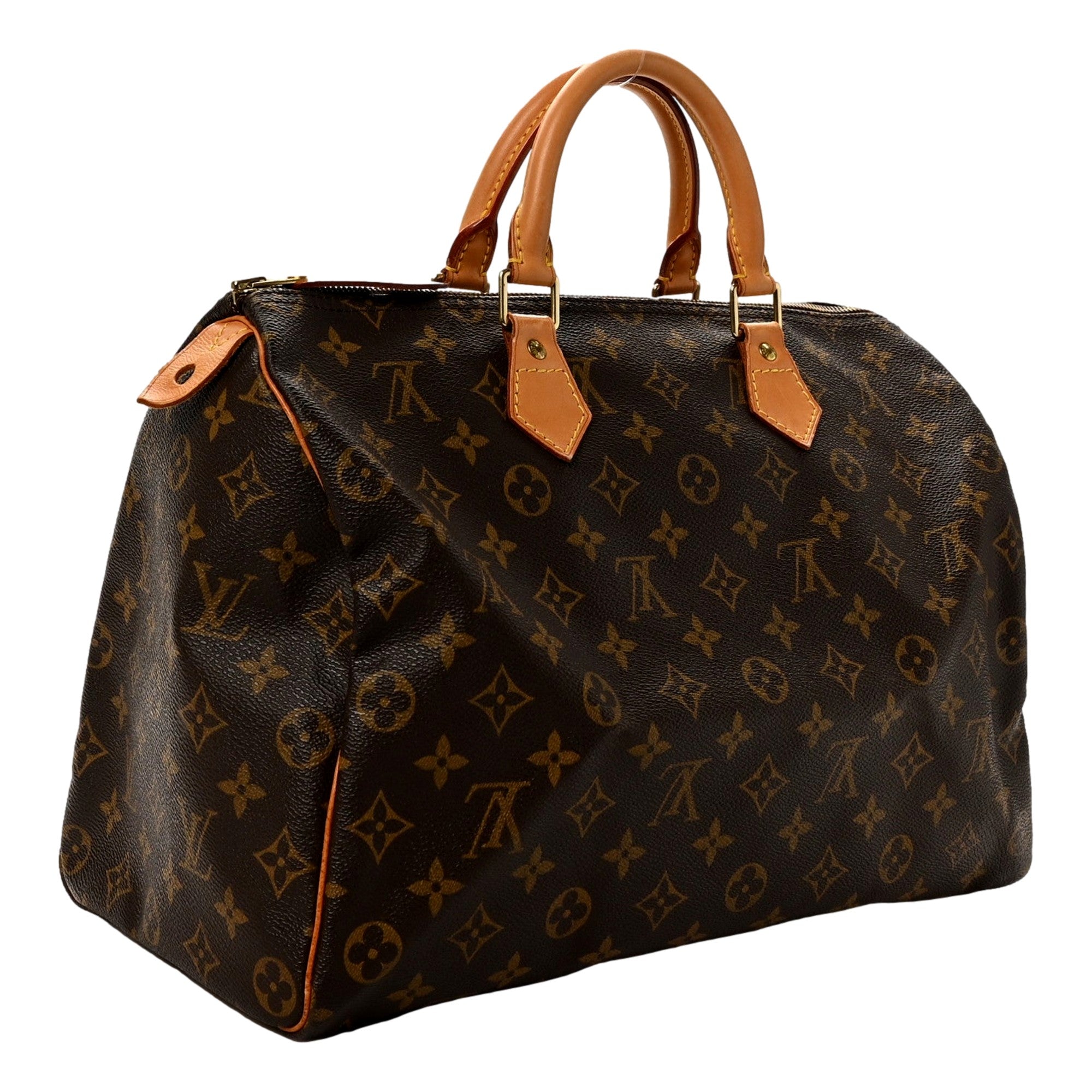 Louis Vuitton Speedy 35 Classic Monogram Canvas Leather Trim