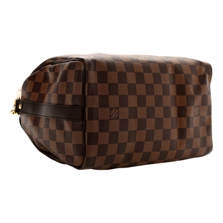 Louis Vuitton Damier Ebene Braided Speedy Bandouliere 25 Pink - available at Queen Bee of Beverly Hills. 