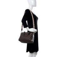 Louis Vuitton Damier Ebene Braided Speedy Bandouliere 25 Pink - available at Queen Bee of Beverly Hills. 