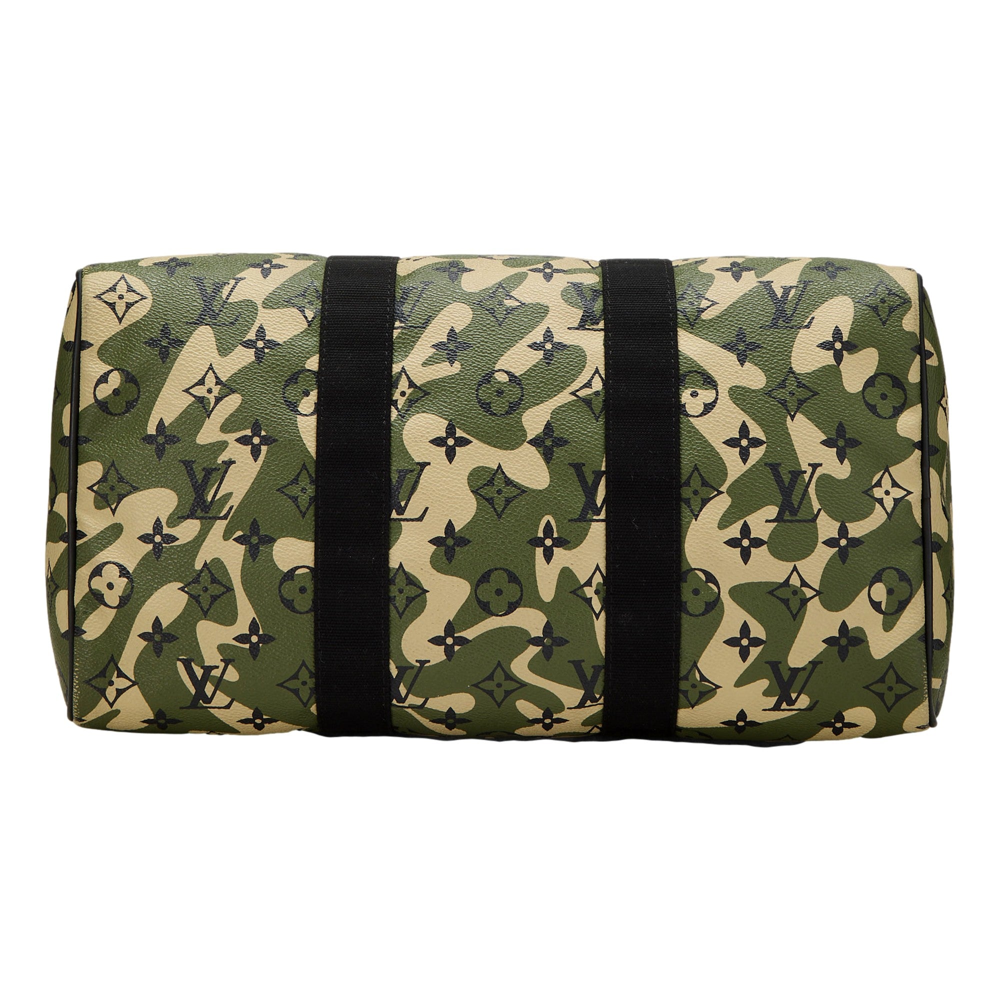 Louis Vuitton x Takashi Murakami Monogramouflage Speedy 35 Canvas Leather Handbag