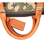 Louis Vuitton x Takashi Murakami Monogramouflage Speedy 35 Canvas Leather Handbag