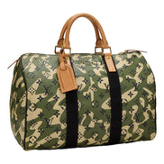 Louis Vuitton x Takashi Murakami Monogramouflage Speedy 35 Canvas Leather Handbag