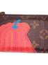 Louis Vuitton x YK Monogram Kusama Pumpkin Zipped Romy Card Holder available at Queen Bee of Beverly Hills