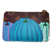 Louis Vuitton x YK Monogram Kusama Pumpkin Zipped Romy Card Holder available at Queen Bee of Beverly Hills
