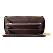 Louis Vuitton Zippy Damier Ebene Brown Canvas Leather Wallet available at Queen Bee of Beverly Hills