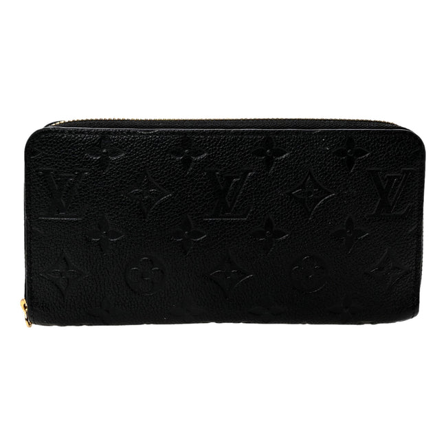 Louis Vuitton Zippy Empreinte Embossed Leather Wallet in Noir Black