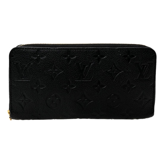 Louis Vuitton Zippy Empreinte Embossed Leather Wallet in Noir Black