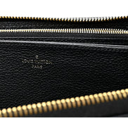Louis Vuitton Zippy Empreinte Embossed Leather Wallet in Noir Black
