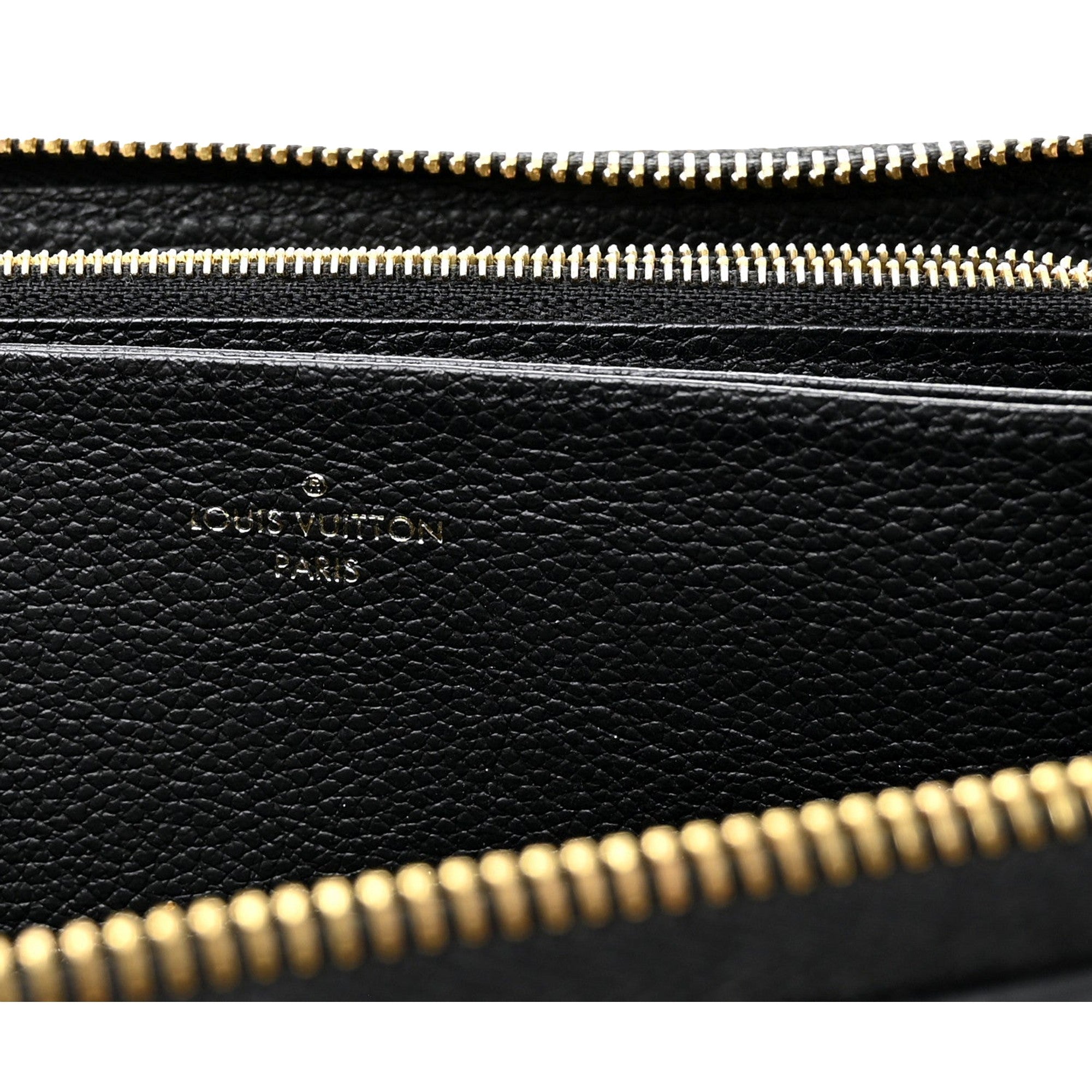 Louis Vuitton Zippy Empreinte Embossed Leather Wallet in Noir Black