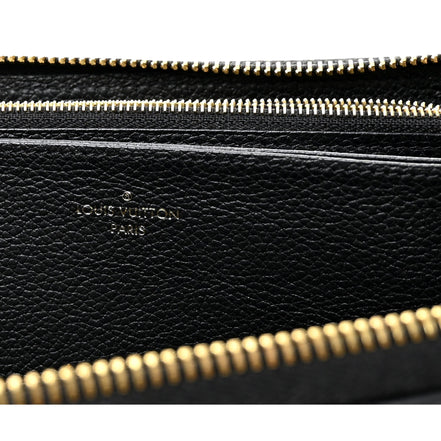 Louis Vuitton Zippy Empreinte Embossed Leather Wallet in Noir Black