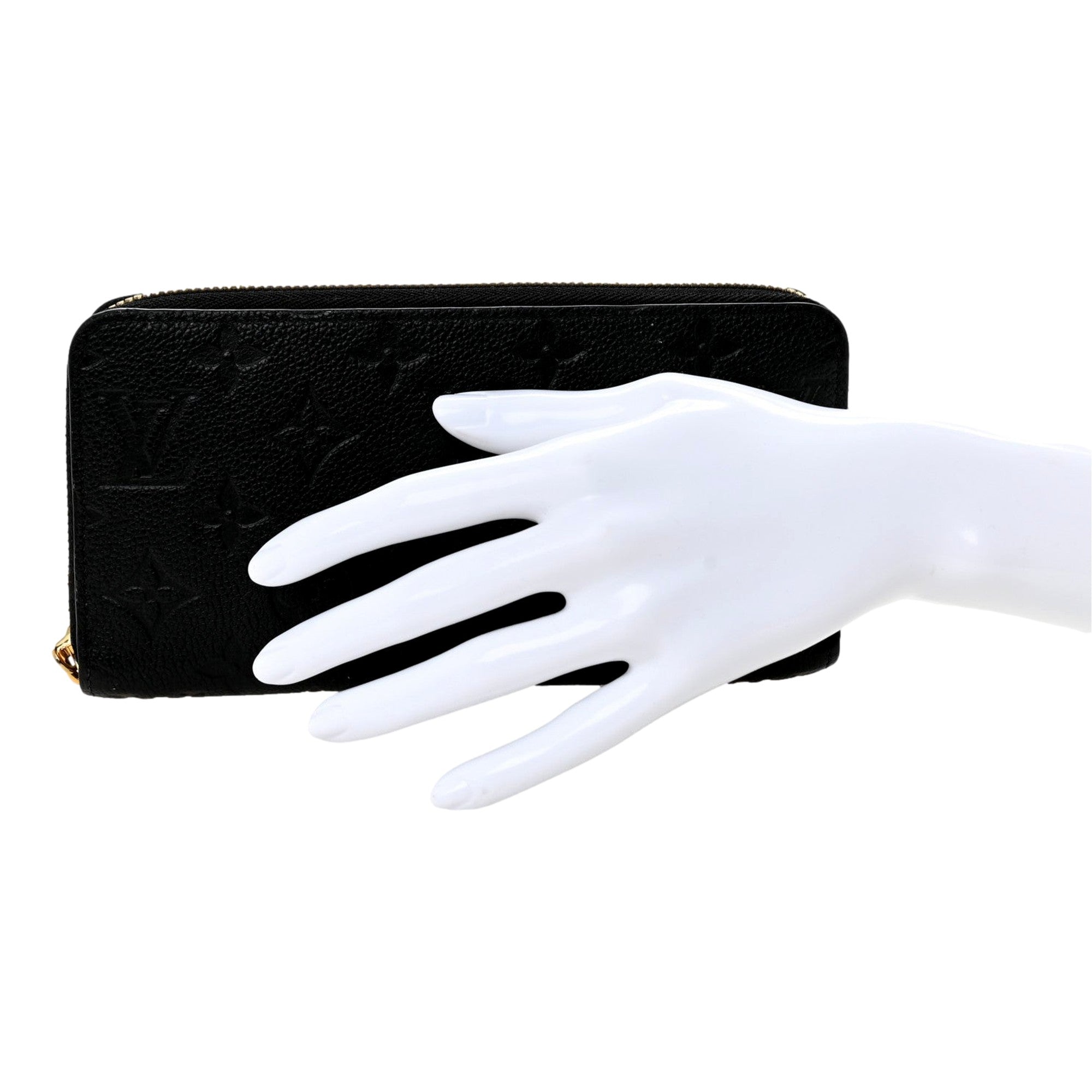 Louis Vuitton Zippy Empreinte Embossed Leather Wallet in Noir Black