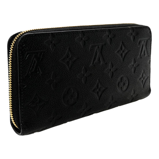Louis Vuitton Zippy Empreinte Embossed Leather Wallet in Noir Black