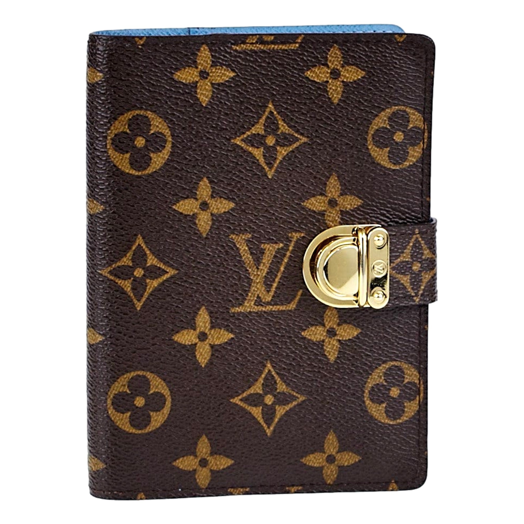 Louis Vuitton Monogram Canvas Koala Agenda PM Blue Notebook Cover - available at Queen Bee of Beverly Hills. 