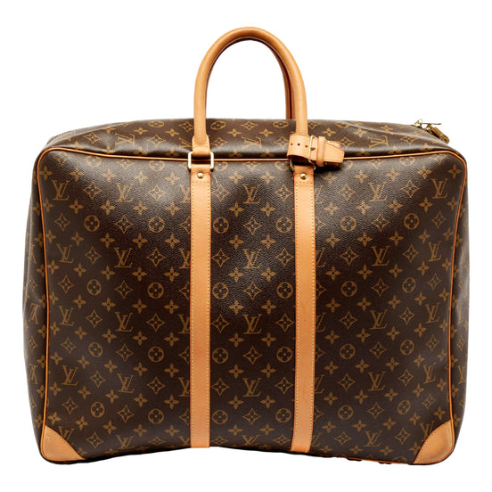 Louis Vuitton Sirius 55 Suitcase Classic Monogram Canvas Leather Travel Bag