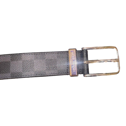 Louis Vuitton Pont Neuf 35mm Belt Damier Graphite Canvas 95