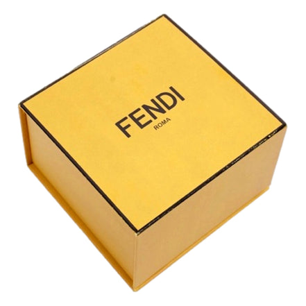 Fendi Fendigraphy Chunky Gold Tone Link Logo Cuff Bracelet