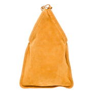 Miu Miu Mini Suede Handbag with Charms Whisky Yellow available at Queen Bee of Beverly Hills