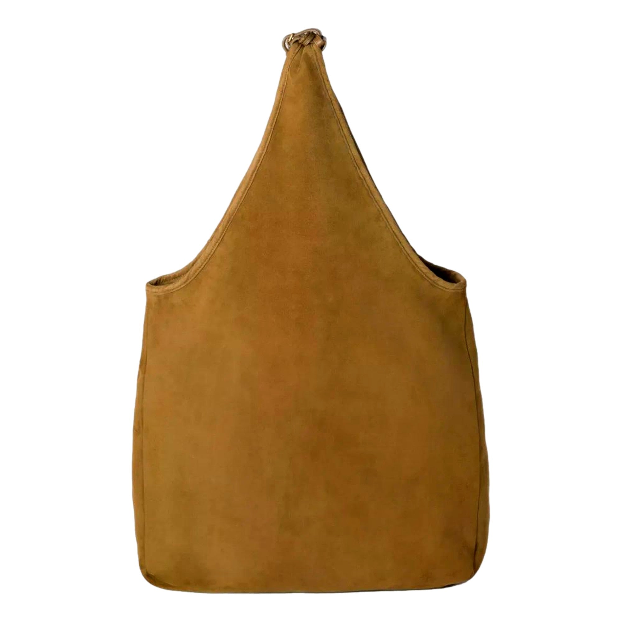 Miu Miu Suede Leather Tassel Tote Handbag Light Brown available at Queen Bee of Beverly Hills