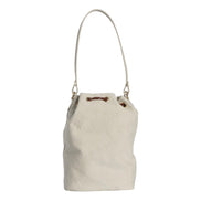 Miu Miu Gabardine Mini Bucket Bag in White