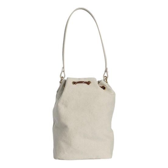 Miu Miu Gabardine Mini Bucket Bag in White