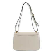 Miu Miu Madras White Leather Crossbody Bag available at Queen Bee of Beverly Hills