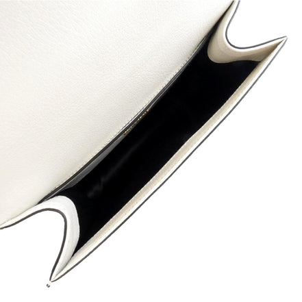 Miu Miu Madras White Leather Crossbody Bag available at Queen Bee of Beverly Hills