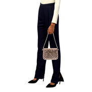 Miu Miu Sassy Crystal Embellished Powder Pink Satin Handbag available at Queen Bee of Beverly Hills