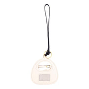 Miu Miu Wander Quilted Matelasse Leather Bag Charm in White