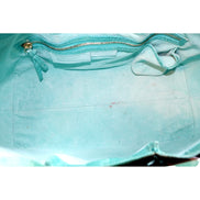 Nancy Gonzalez XL Teal Crocodile Belly Skin Handbag available at Queen Bee of Beverly Hills