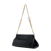 Prada Enchaine Small Shoulder Bag Calfskin Leather Black - available at Queen Bee of Beverly Hills. 