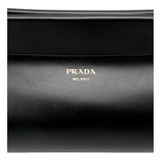 Prada Enchaine Small Shoulder Bag Calfskin Leather Black - available at Queen Bee of Beverly Hills. 