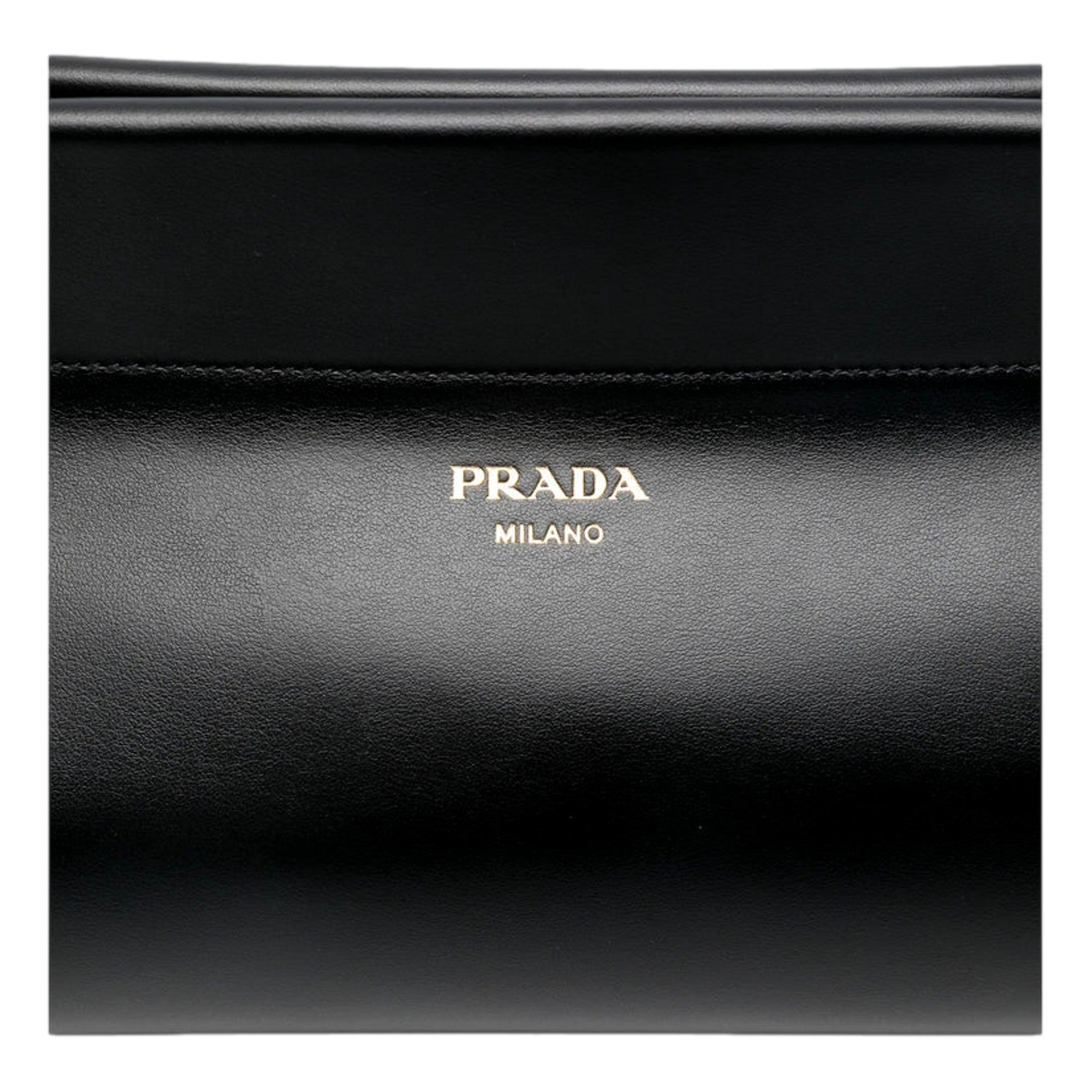 Prada Enchaine Small Shoulder Bag Calfskin Leather Black - available at Queen Bee of Beverly Hills. 