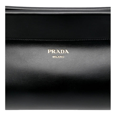 Prada Enchaine Small Shoulder Bag Calfskin Leather Black - available at Queen Bee of Beverly Hills. 