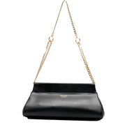 Prada Enchaine Small Shoulder Bag Calfskin Leather Black - available at Queen Bee of Beverly Hills. 