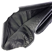 Prada Soft Calfskin Nero Black Leather Small Snap Wallet with Zipper available at Queen Bee of Beverly Hills