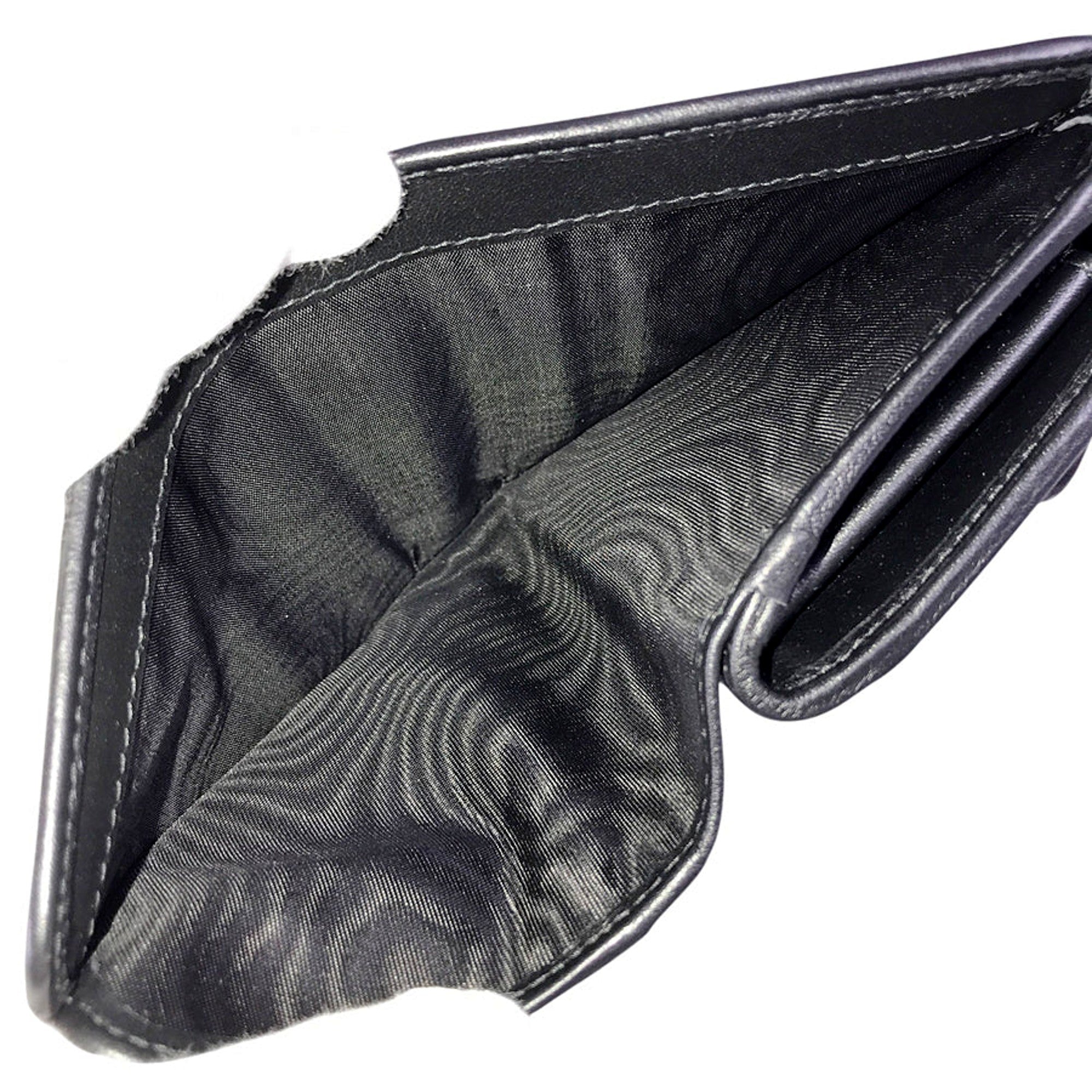 Prada Soft Calfskin Nero Black Leather Small Snap Wallet with Zipper available at Queen Bee of Beverly Hills