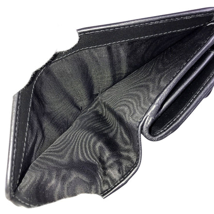Prada Soft Calfskin Nero Black Leather Small Snap Wallet with Zipper available at Queen Bee of Beverly Hills