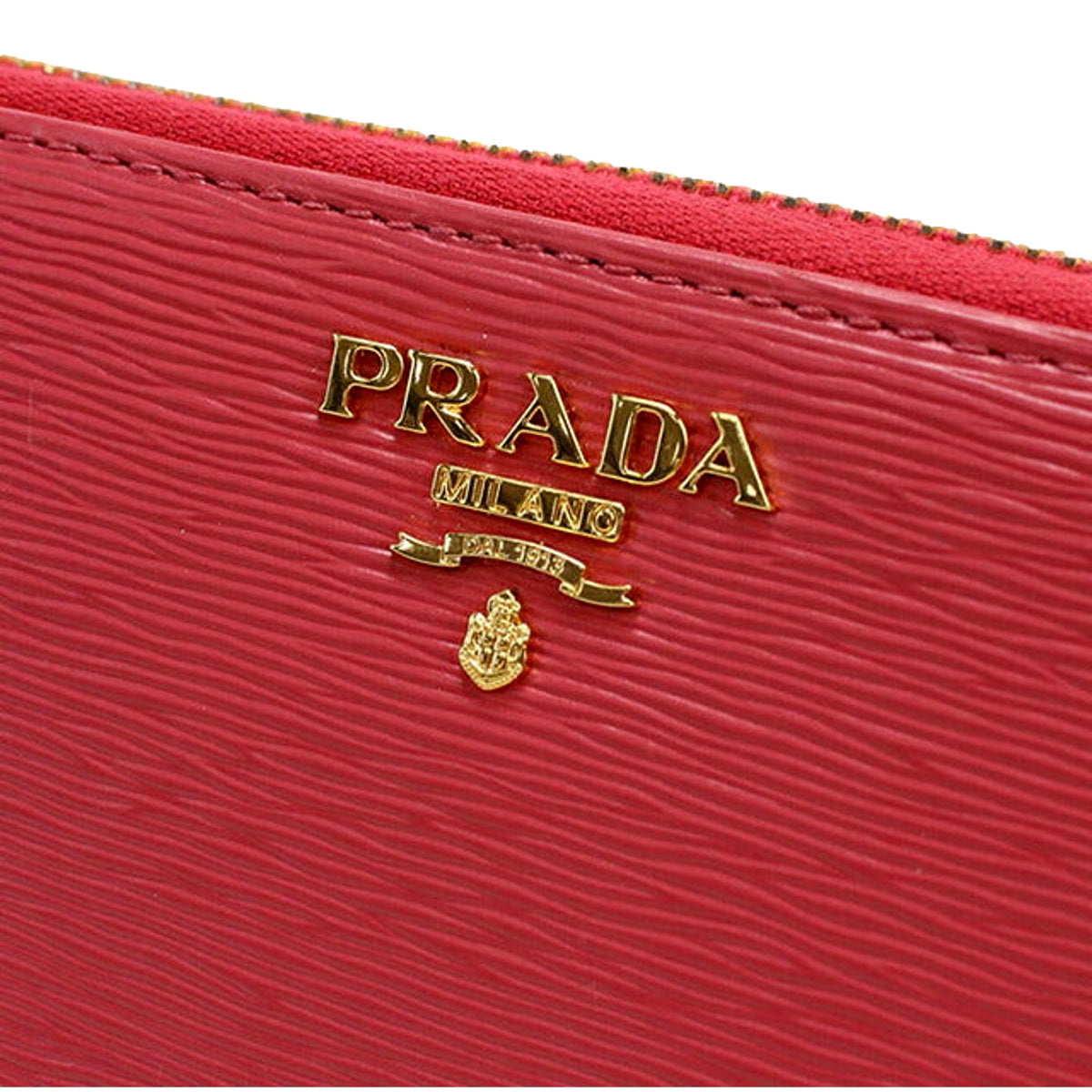 Prada Vitello Move Long Zip Around Continental Wallet Pink available at Queen Bee of Beverly Hills