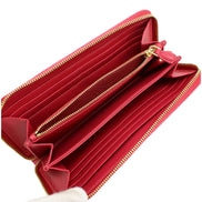 Prada Vitello Move Long Zip Around Continental Wallet Pink available at Queen Bee of Beverly Hills