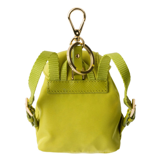 Prada Mini Icon Re Nylon Backpack Bag Charm Keychain Fern Green available at Queen Bee of Beverly Hills